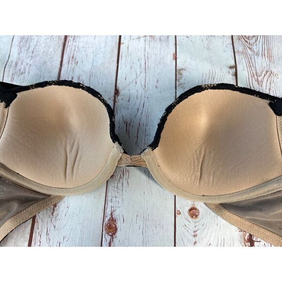 Wacoal Black Lace Overlay Padded Bra Size 34B - Picture 8 of 8